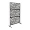 Highlanderhome LaserCut Metal Privacy Fence, BlowingLeaves, Black, 48"x72"/Set BlowingLeaves_Black_3pcCombo - alternate 1